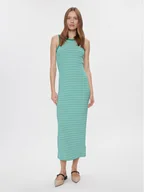 Sukienki - Tommy Hilfiger Sukienka letnia WW0WW41996 Zielony Slim Fit - miniaturka - grafika 1