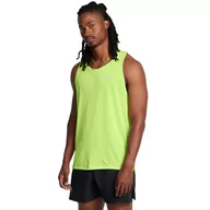 Koszulki sportowe męskie - Męski top do biegania Under Armour UA Launch Singlet - zielony - UNDER ARMOUR - miniaturka - grafika 1