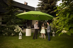 Parasol ogrodowy Litex Garden Ibiza 420 cm szary - Parasole ogrodowe - miniaturka - grafika 6