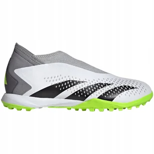 Buty piłkarskie adidas Predator Accuracy.3 Laceless TF biało-szare GY9999 4 - Piłka nożna - miniaturka - grafika 1