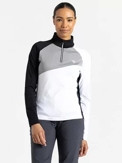 Koszulki sportowe damskie - Dare 2b Koszulka funkcyjna "Ice" w kolorze biało-szaro-czarnym - grafika 1