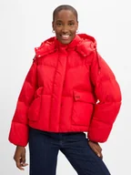 Kurtki damskie - Levi's Damska kurtka puchowa Kobiety Jeansy czerwony jednolity, S - miniaturka - grafika 1