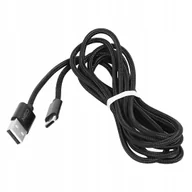 Kable USB - Kabel przewód USB typ C, 2m, USB-C czarny nylonowa osłona NEO Tools GD040 - miniaturka - grafika 1