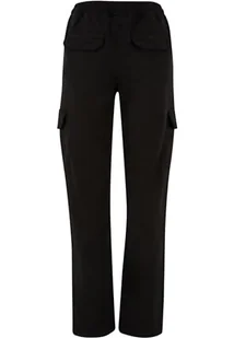 Urban Classics Damskie spodnie z wysokim stanem, Twill Cargo, czarne, M, czarny, M - Spodnie damskie - miniaturka - grafika 1