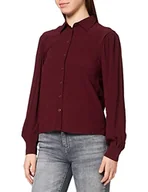 Bluzki damskie - Q/S designed by Bluzka damska z długim rękawem Regular Fit Blouse, ciemnoczerwony, 32 PL - miniaturka - grafika 1