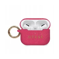 Pudełka i akcesoria na płyty CD - GUESS Etui GUESS Silicone do Apple AirPods Pro Fuksja GUACAPSILGLFU - miniaturka - grafika 1