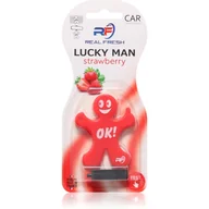 Zapachy samochodowe - Real Fresh Lucky Man Strawberry zapach do samochodu 1 szt. - miniaturka - grafika 1