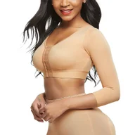 Koszulki i topy damskie - Modelujący top z długim rękawem - Beżowy - miniaturka - grafika 1