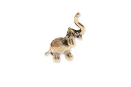 Figurki dekoracyjne - Mosiężna Figurka Słonika Talizman Amulet - miniaturka - grafika 1