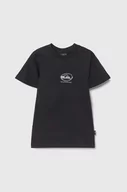 Koszulki dla chłopców - Quiksilver t-shirt bawełniany dziecięcy CHROME LOGO kolor czarny z nadrukiem - miniaturka - grafika 1