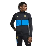 Kurtki męskie - Nike Męska kurtka sportowa Inter M Nk I96 Anthm Trk Jkt czarny czarny/niebieski spark/(tour yellow) (bez spon-away) L - miniaturka - grafika 1