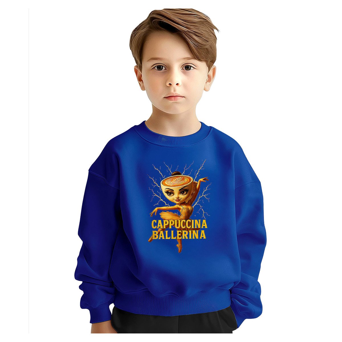 BLUZA DZIECIĘCA BRAINROT CAPPUCCINA BALLERINA 122-128 DLA DZIEWCZYNKI