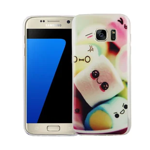 Etui na telefon komórkowy Samsung Galaxy S7 Etui ochronne z motywem Slim silikon TPU napis Marshmallows - Etui i futerały do telefonów - miniaturka - grafika 1