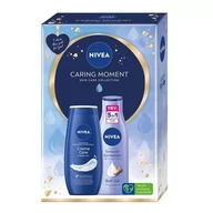 Kosmetyki do kąpieli - Caring Moment zestaw żel pod prysznic 250ml + mleczko do ciała 250ml - miniaturka - grafika 1