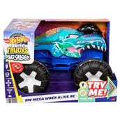 Zabawki zdalnie sterowane - Samochód zdalnie sterowany HOT WHEELS Monster Truck Mega-Wrex Alive JBD90 - miniaturka - grafika 1