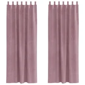 Zasłony - Zasłony vidaXL Ciemnoróżowe Poliester 140 x 260 cm Zasłony ciemnoróżowe - miniaturka - grafika 1