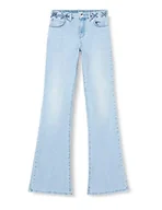 Spodnie damskie - Pinko Frida Flare Denim Stretch z Jeansy Damskie, Pjm_mycie Jasne Vintage, 26 - miniaturka - grafika 1