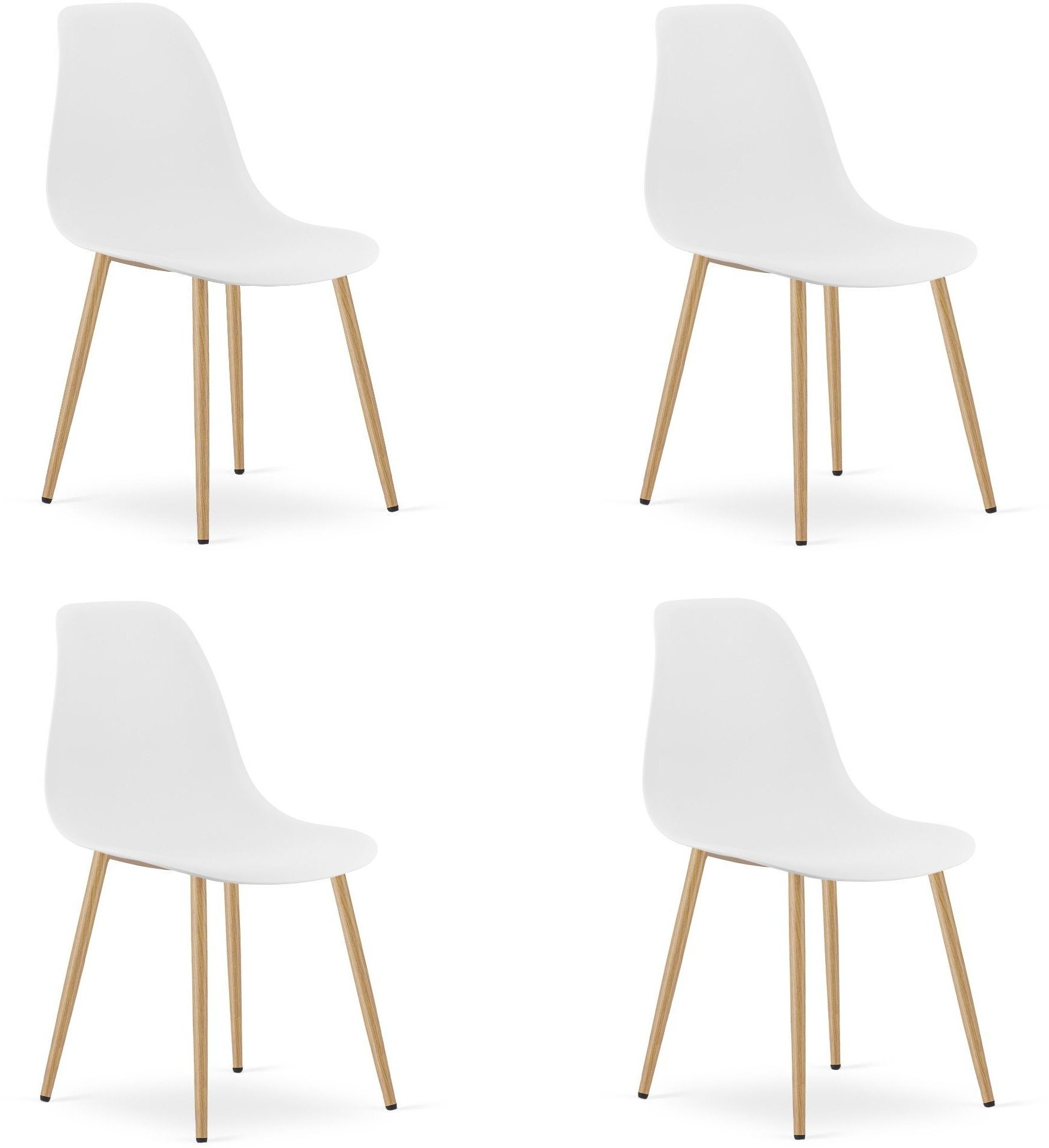Krzesło WAT białe / nogi naturalne x 4