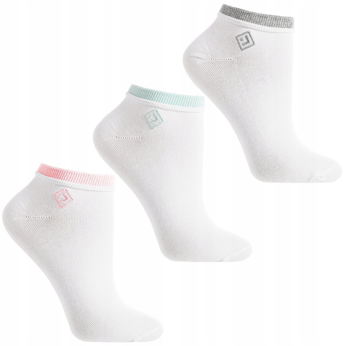 3X STOPKI DAMSKIE BIAŁE BAWEŁNIANE SKARPETKI NISKIE WYGODNE MORAJ 38-41