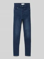 Spodnie i spodenki dla dziewczynek - Jeansy o kroju slim fit z 5 kieszeniami - miniaturka - grafika 1