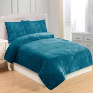 Pościel - Pościel z mikropluszu Trojice naftowy, 140 x 200 cm, 70 x 90 cm - miniaturka - grafika 1