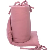 Ochraniacze do łóżeczka - OCHRANIACZ 180x30 DO ŁÓŻECZKA MUŚLINOWY PREMIUM Kerstin - miniaturka - grafika 1