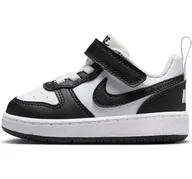 Buty dla dziewczynek - Nike Niemowlęta chłopcy Court Borough Low Recraft buty dla niemowląt i małych dzieci, biały/czarny, 19,5 EU, biały/czarny, 19.5 EU - miniaturka - grafika 1