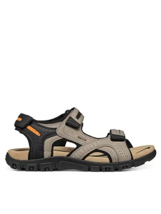 Geox Sandały Uomo Sandal Strada U8224D 000EK C5004 Beżowy - Sandały męskie - miniaturka - grafika 1