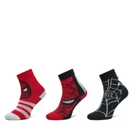 Skarpetki dla dzieci - Zestaw 3 par wysokich skarpet dziecięcych adidas Marvel Spider-Man JG5787 Czerwony - miniaturka - grafika 1