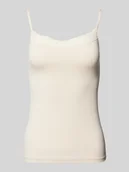 Bielizna nocna - Top na ramiączkach z obszyciem z koronki - miniaturka - grafika 1