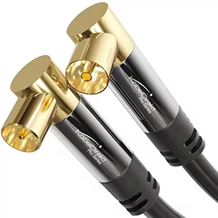 KabelDirekt PRO Series kabel antenowy, długość: 2 m, 75 Ohm, HDTV, kabel antenowy i wtyk typu Coax, złącze kątowe 90° 185 - Kable - miniaturka - grafika 1