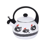 Czajniki na gaz - Czajnik imbryk emaliowany z gwizdkiem automat 2L - miniaturka - grafika 1