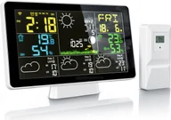Stacje pogodowe - Stacja pogodowa Brandson, bezprzewodowa stacja pogodowa, WIFI / Wlan, z bezprzewodowym czujnikiem zewnętrznym, barometrem, wilgotnością, czujnikiem zewnętrznym, budzikiem, prognozą pogody z aplikacją, trendem temperatury, UV, fazą księżyca - miniaturka - grafika 1
