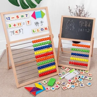 Tablica Edukacyjna Dwustronna Magnetyczna Litery LICZYDŁO 2w1 - Tablice dla dzieci - miniaturka - grafika 1