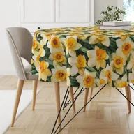 Obrusy i serwetki - Obrus okrągły SPRING wzór SP03 | żółte żonkile średnica 120 cm - miniaturka - grafika 1