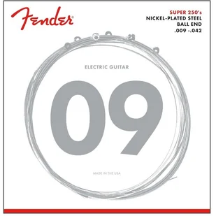 Fender struny do gitary elektrycznej Nickel Plated Steel 9-42 250L - Struny gitarowe  - miniaturka - grafika 1
