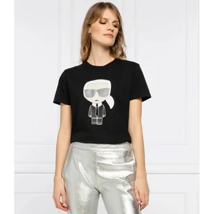 Karl Lagerfeld T-shirt Ikonik Karl Regular Fit - Koszulki i topy damskie - miniaturka - grafika 1