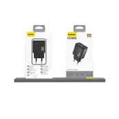 Ładowarki do telefonów - Ładowarka sieciowa Dudao A27S 25W GaN USB-A Szybkie ładowanie QC 3.0 - Czarna - miniaturka - grafika 1