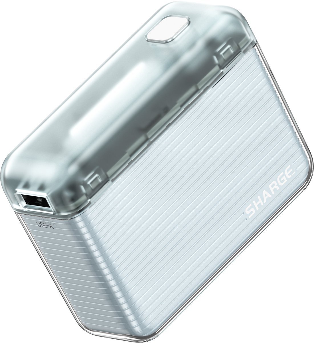 SHARGE Flow Power Bank SP020 10000mAh USB-C USB-A Niebieski Tryb Low