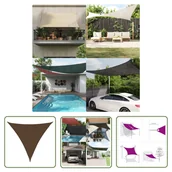 Parasole ogrodowe - The Living Store Żagiel przeciwsłoneczny - 160 g/m² - brązowy - 5x5x5 m - HDPE - Żagiel Ogrodowy - miniaturka - grafika 1