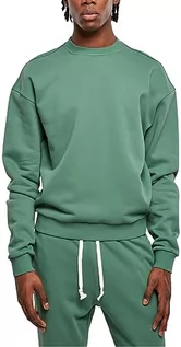 Bluzy męskie - Urban Classics Męska bluza Ultra Heavy Crew z bawełny, okrągły dekolt, dostępna w 4 różnych kolorach, rozmiary od XS do 5XL, Leaf, 4XL - grafika 1