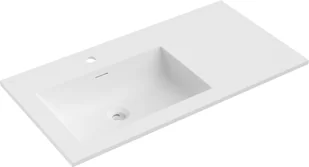 Mexen Otis umywalka wpuszczana w blat lewa 91 x 46,5 cm, biała mat - 25189001L - Umywalki - miniaturka - grafika 1