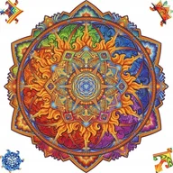 Puzzle - Puzzle Drewniane Mandala Wschodzące Słońce - miniaturka - grafika 1