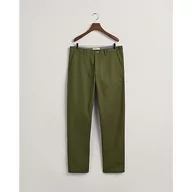 Spodenki męskie - GANT Męskie spodnie regular tp chinosy klasyczne, Juniper Green, 30W / 32L - miniaturka - grafika 1