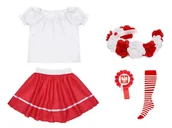 Dresy i komplety dla dziewczynek - ZESTAW NARODOWY BIAŁO-CZERWONY 134-140 5el - miniaturka - grafika 1