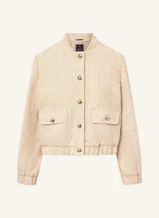 Joop! Bluzon Z Tweedu Jewel Z Błyszczącą Przędzą beige - Marynarki i żakiety damskie - miniaturka - grafika 1