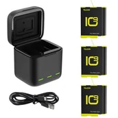 Baterie i akcesoria - Ładowarka + 3x Akumulator Bateria do GoPro Hero 10 9 - miniaturka - grafika 1