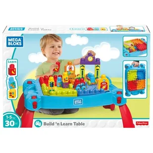 Mega Bloks Stolik z klockami niebieski FGV05 - Klocki - miniaturka - grafika 1