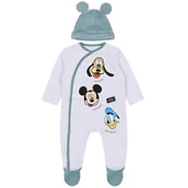 Pajacyki dla niemowląt - Szary chłopięcy pajacyk + czapka Myszka Mickey i Przyjaciele DISNEY, certyfikat OEKO-TEX 6-9 m 74 cm - miniaturka - grafika 1