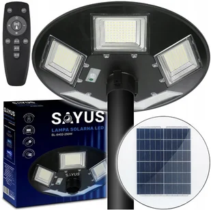LAMPA SOLARNA LATARNIA ULICZNA OGRODOWA UFO CZUJNIK RUCHU PILOT - Lampy ogrodowe - miniaturka - grafika 1
